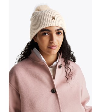 Tommy Hilfiger Chic hat med pompon  hvid