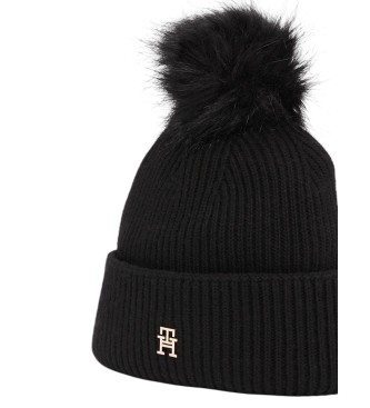 Tommy Hilfiger Schicke Mtze mit Pompon   schwarz