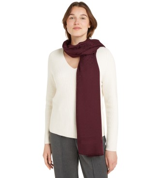 Tommy Hilfiger Maroon jacquard Chic scarf