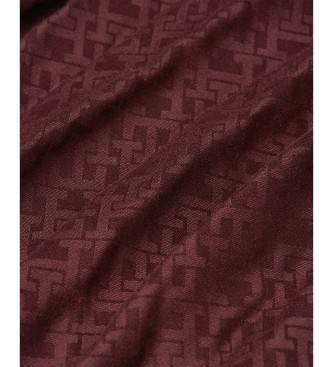 Tommy Hilfiger Maroon jacquard Chic halsduk