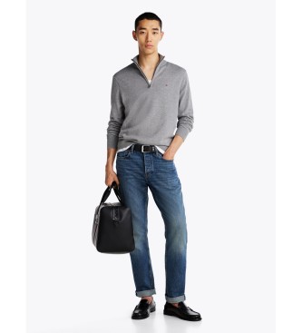 Tommy Hilfiger Trui met grijze ritssluiting Perkins
