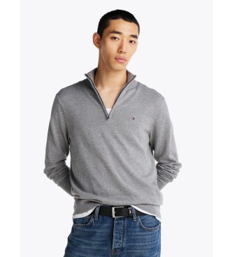 Tommy Hilfiger Trui met grijze ritssluiting Perkins