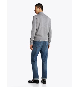 Tommy Hilfiger Trui met grijze ritssluiting Perkins