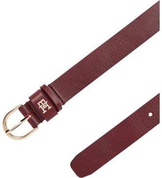 Tommy Hilfiger Ceinture en cuir Essentiel avec monogramme marron  