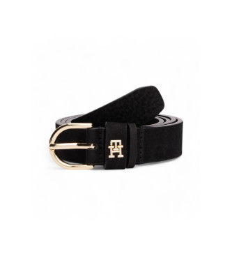 Tommy Hilfiger Ceinture essentielle en cuir textur noir