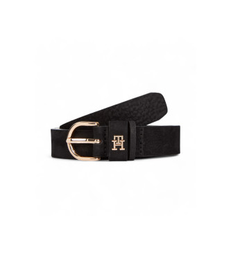 Tommy Hilfiger Essential Grtel aus strukturiertem Leder schwarz