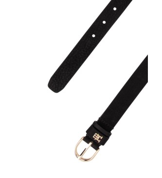 Tommy Hilfiger Essential Grtel aus strukturiertem Leder schwarz