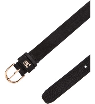 Tommy Hilfiger Essential Grtel aus strukturiertem Leder schwarz