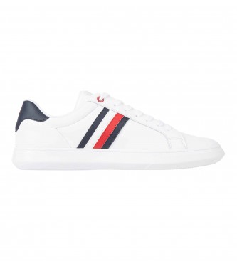 Tommy Hilfiger Cupsole lder Sneakers hvid