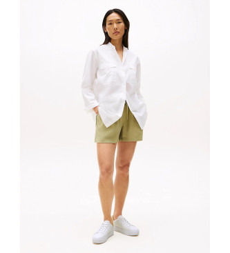 Tommy Hilfiger Sapatilhas de couro com plataforma brancas