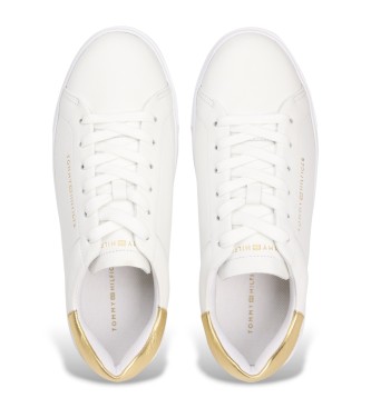 Tommy Hilfiger Sapatilhas de couro com plataforma brancas