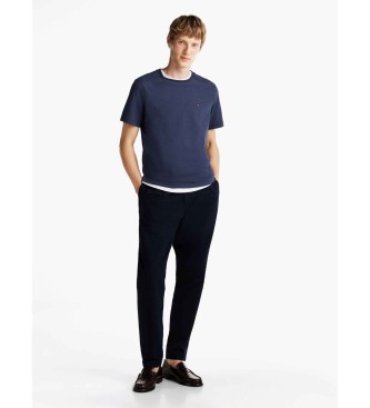 Tommy Hilfiger T-shirt con logo ricamato blu navy