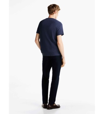 Tommy Hilfiger T-shirt con logo ricamato blu navy