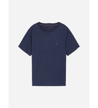 Tommy Hilfiger T-shirt con logo ricamato blu navy