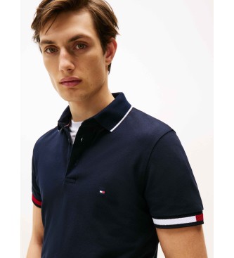 Tommy Hilfiger Polo majica tankega kroja z značilno mornarsko obrobo