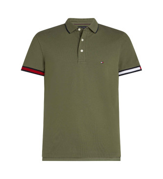 Tommy Hilfiger Koszulka polo slim fit z charakterystyczną zieloną lamówką