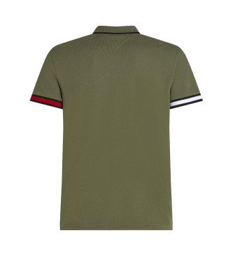 Tommy Hilfiger Slim fit polo shirt with distinctive green piping