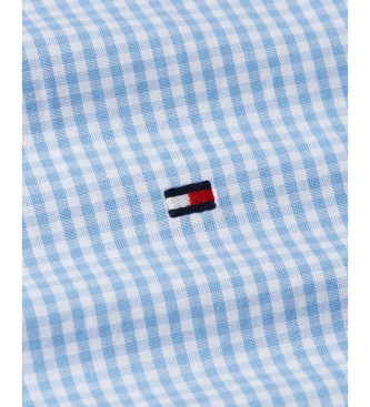 Tommy Hilfiger Popeline-Hemd mit blauem Regular Fit