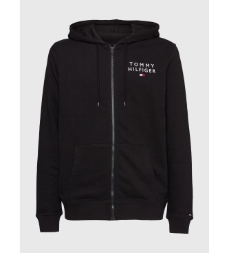 Tommy Hilfiger Sweatshirt med htte og logo sort