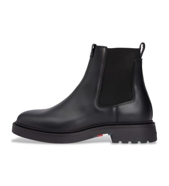 Tommy Hilfiger Lttvikts Chelsea lder ankelkngor svart