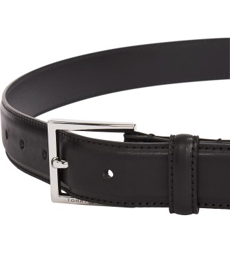 Tommy Hilfiger Hudson Leren Riem 3.0 Zwart