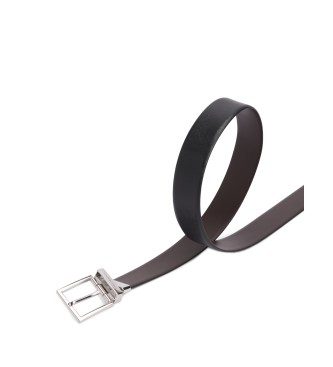 Tommy Hilfiger Ceinture en cuir Hudson 3.5 Rev noir, marron