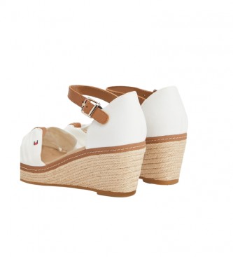 Tommy Hilfiger Sandals Iconic Elba white -Height 7cm wedge