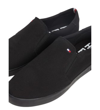 Tommy Hilfiger Zapatillas sin cordones con logo en relieve negro