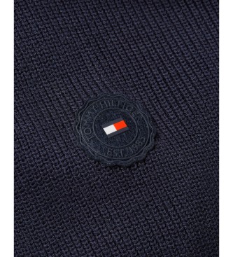 Tommy Hilfiger Casaco de penas com mangas contrastantes em azul-marinho