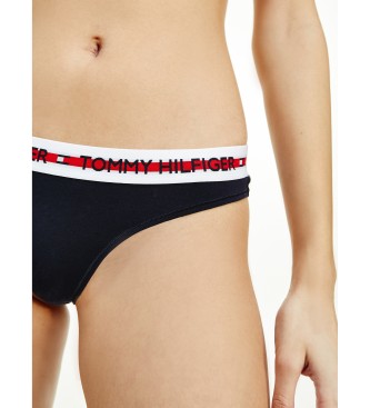 Tommy Hilfiger Elastic G-string with navy inscription - ESD Store