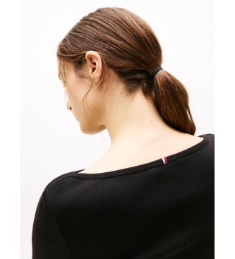 Tommy Hilfiger T-shirt slim  col bateau noir
