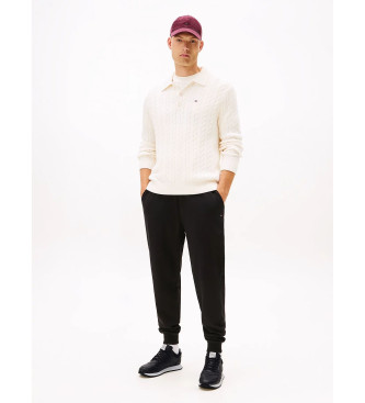Tommy Hilfiger Usnjene športne copate New Runner Eva black
