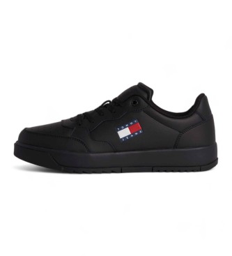 Tommy Hilfiger Baskets en cuir avec semelle intermdiaire dentele noir
