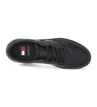 Tommy Hilfiger Baskets en cuir avec semelle intermdiaire dentele noir