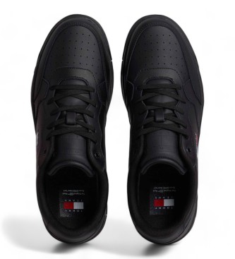 Tommy Hilfiger Baskets en cuir avec semelle intermdiaire dentele noir