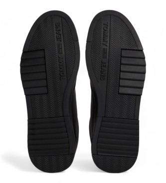 Tommy Hilfiger Baskets en cuir avec semelle intermdiaire dentele noir