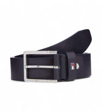 Tommy Hilfiger Cintura Oliver Adj 3.5 in pelle blu scuro