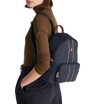 Tommy Hilfiger Mochila curva com fita azul-marinho distintiva