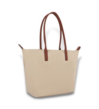 Tommy Hilfiger Borsa tote beige monogrammata TH