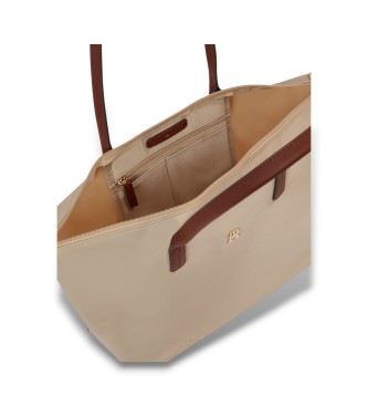 Tommy Hilfiger Borsa tote beige monogrammata TH