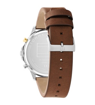 Tommy Hilfiger Analogue Watch with Leather Strap Marine Steel
