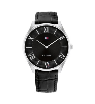 Tommy Hilfiger Analogue watch with leather strap Black steel
