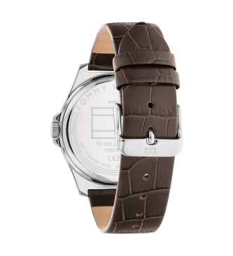 Tommy Hilfiger Analoge Lederuhr Marine Stahl