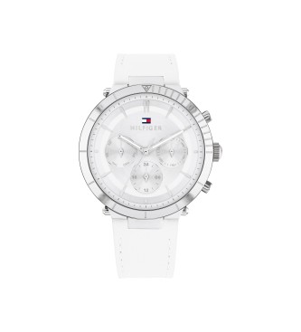 Tommy Hilfiger Analoge Lederuhr Stahl wei