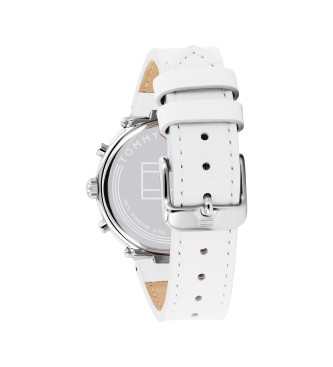 Tommy Hilfiger Montre analogique en cuir Acier blanc