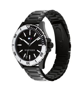 Tommy Hilfiger Montre analogique en acier inoxydable noir