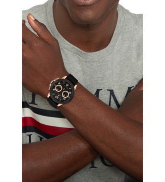 Tommy Hilfiger Orologio analogico in PVD nero