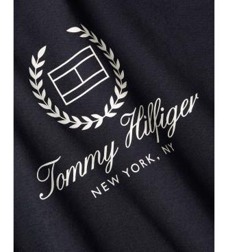 Tommy Hilfiger Slim fit t-shirt met marine logo