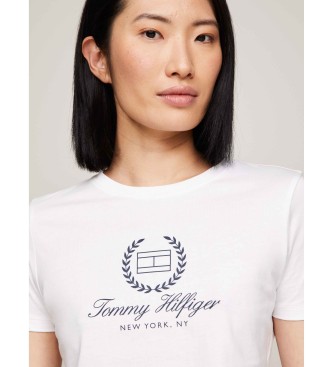 Tommy Hilfiger T-shirt slim et logo blanc