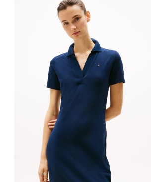 Tommy Hilfiger Kratka polo obleka 1985 v mornariški barvi slim fit